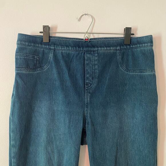 SPANX Women's size 1X Blue Skinny Jeans Stretchy Minimalist Dark Wash Pull-On - Picture 3 of 10